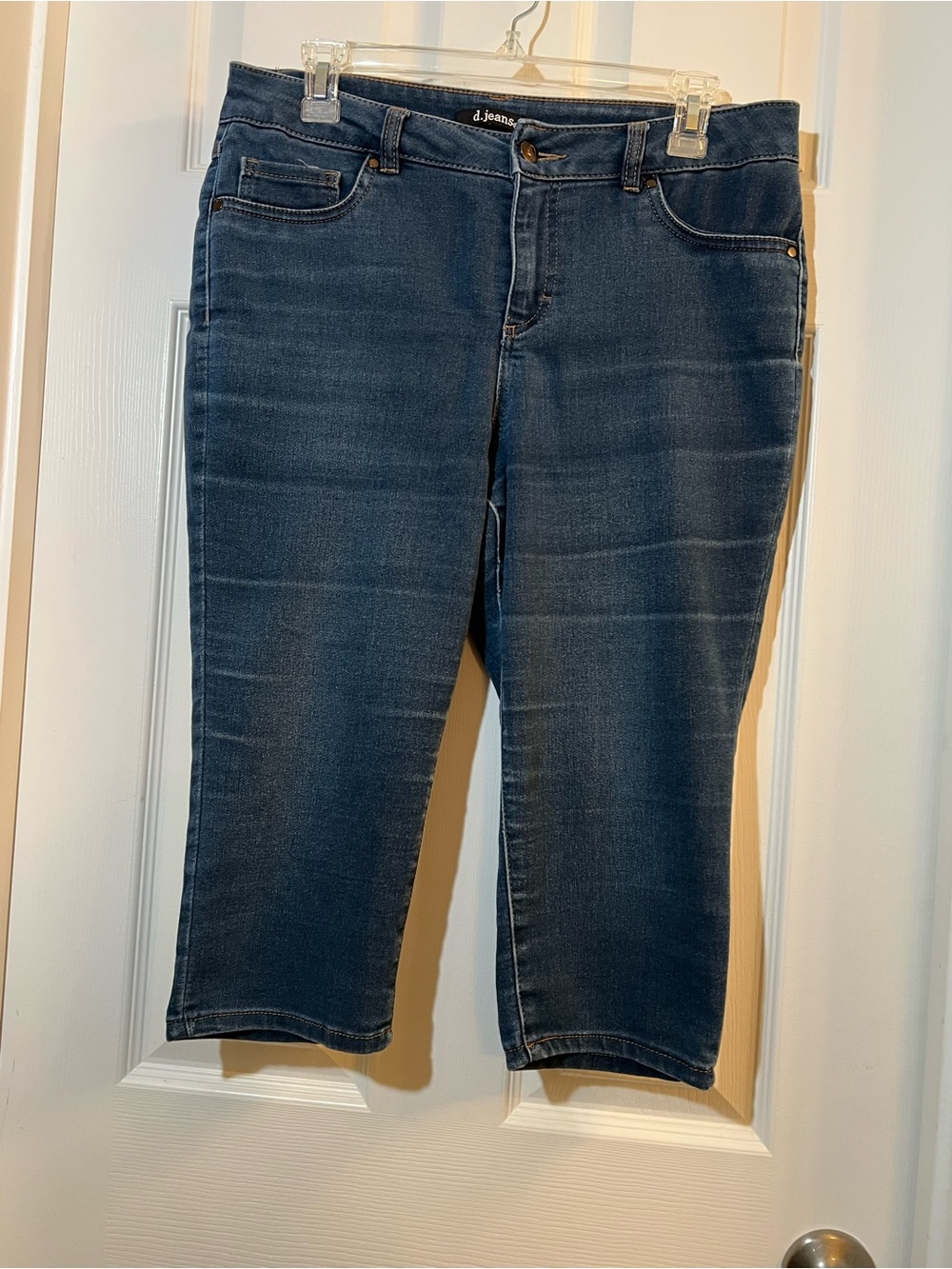 🦋 d. jeans Dark Blue Cropped Stretch Women's Jeans size 10